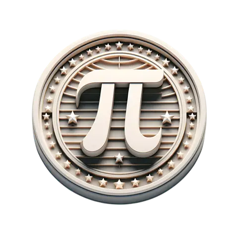 عملة فضية برمز Pi